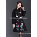 Elegant Married women lace embroidery trench long wind coat China factory OEM supply manufacturer